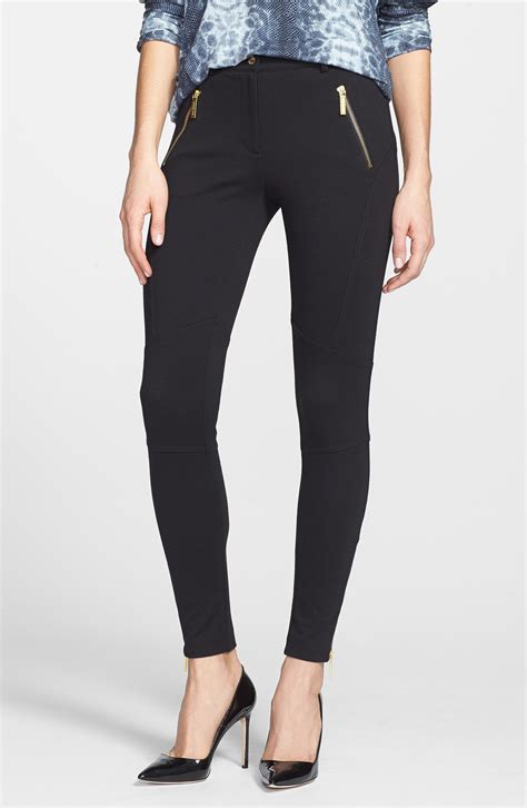 michael kors black dress pants gold zipper pockets|Michael Kors gramercy fit pants.